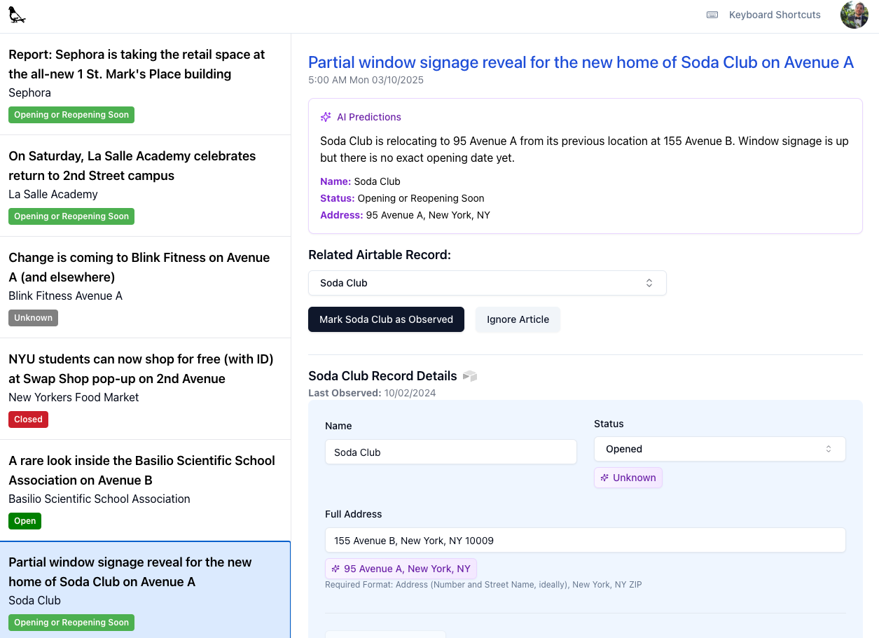 NYC Storefront Database Updater