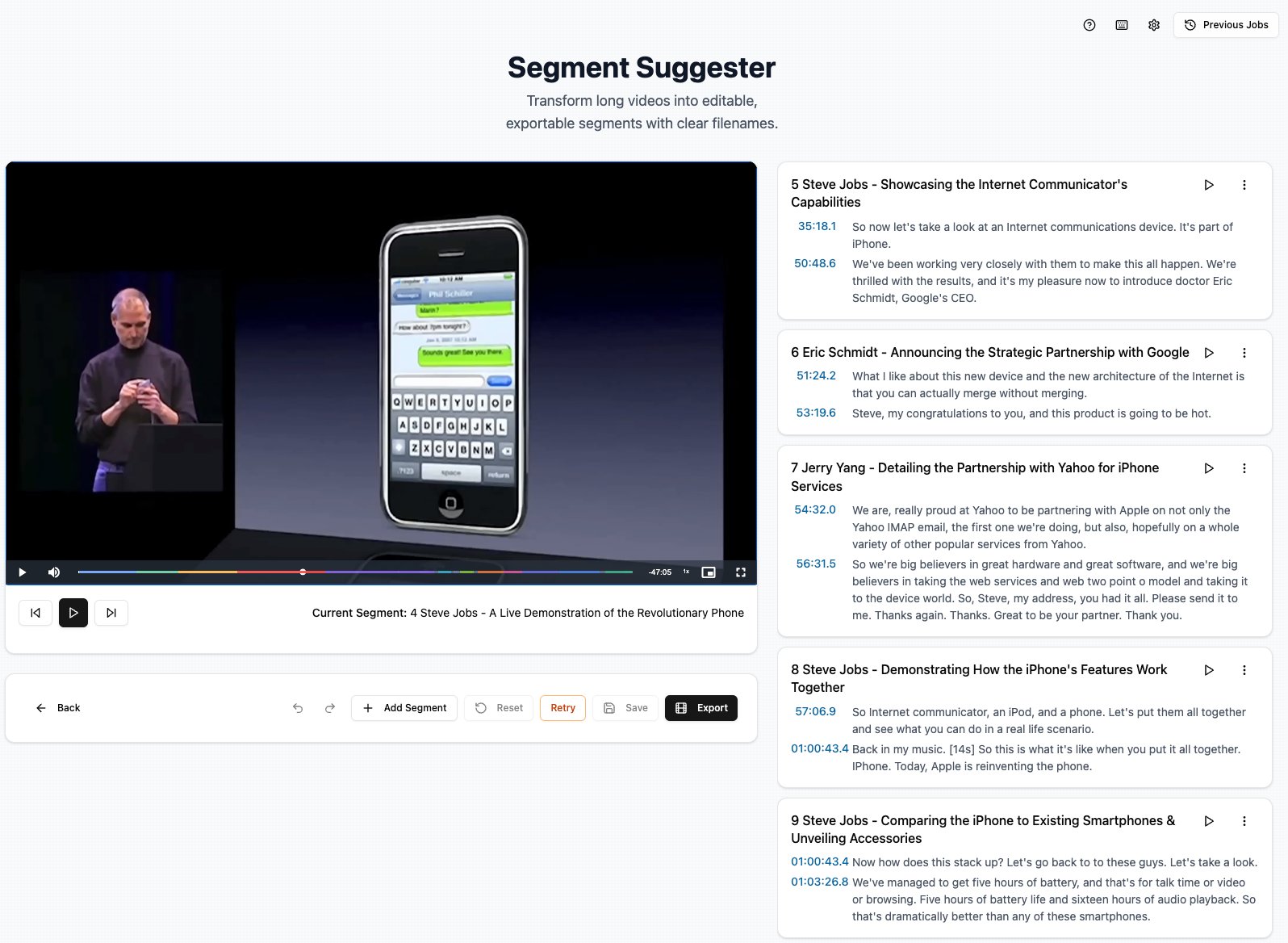 Segment Suggester