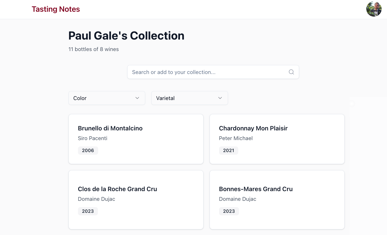 Wine Collector App hero image